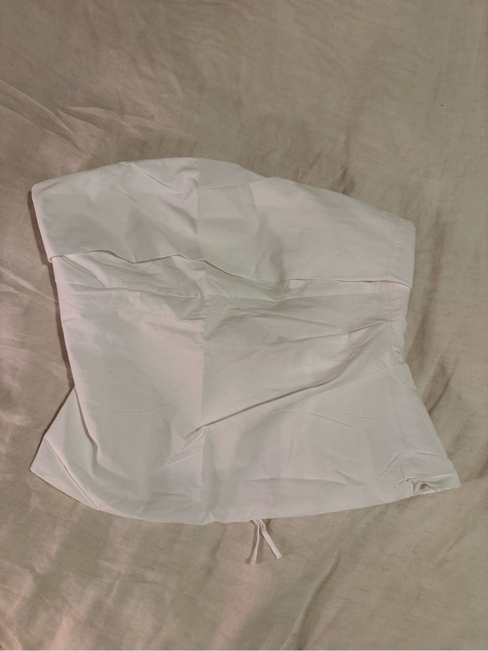 Zara White Strapless Bustier Tank Top